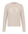 Dior Long-sleeved Wool Sweater In Nude