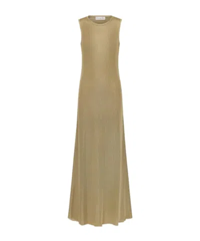Dior Long Sleeveless Dress In Green