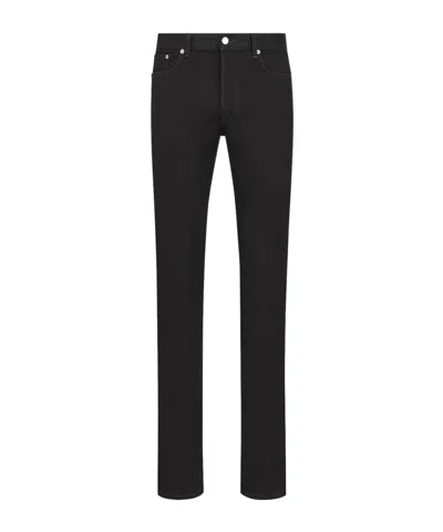 Dior Long Slim-fit Jeans In Black