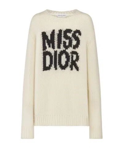 Dior Long Sweater In Nude