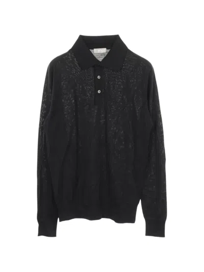 Pre-owned Dior Long-sleeve Polo Shirt In Black