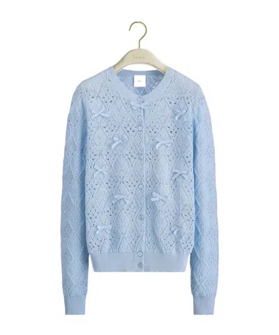 Dior Long-sleeved Cardigan In Blue