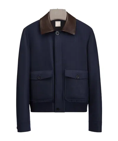 Dior Long-sleeved Casual Jacket In Blue