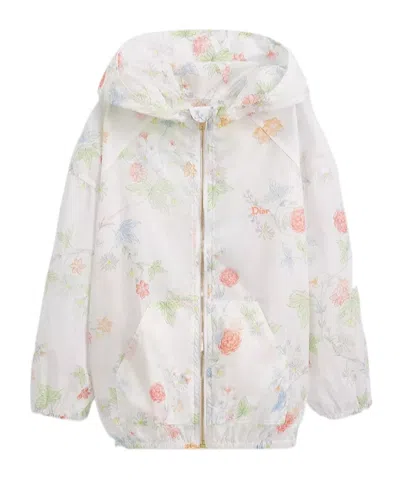 Dior Kids' Long-sleeved Casual Jacket In White