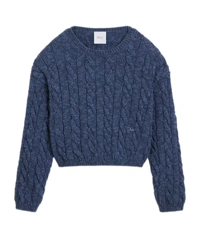 Dior Long-sleeved Knitwear In Blue