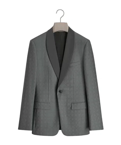 Dior Long-sleeved Suit Jacket Set In Gray