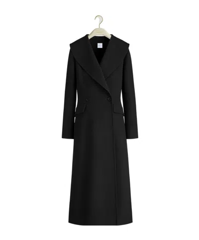 Dior Long-sleeved Wool And Cashmere Coat In Black