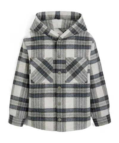 Dior Long-sleeved Wool Coat In Gray