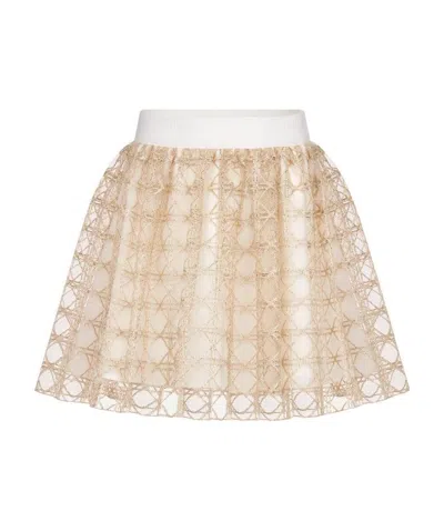 Dior Loose And Tight Skirt In White
