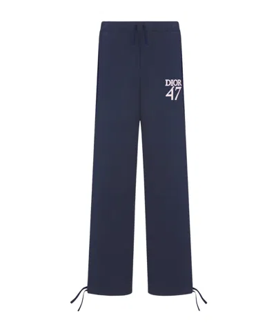 Dior Loose Waist Sweatpants In Blue
