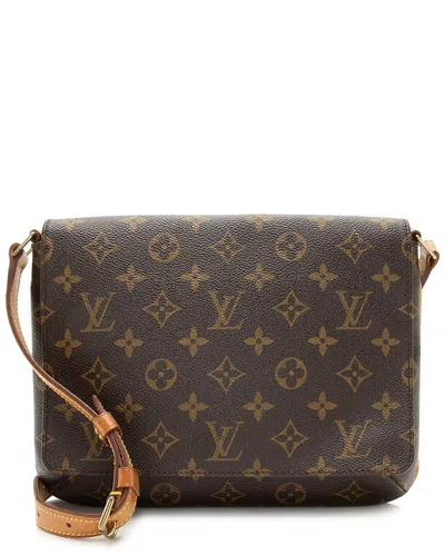 Dior Louis Vuitton Brown Monogram Canvas Musette Tango (authentic Pre-loved) In Multi