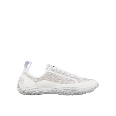 Dior Low-top Jacquard Sneakers In White