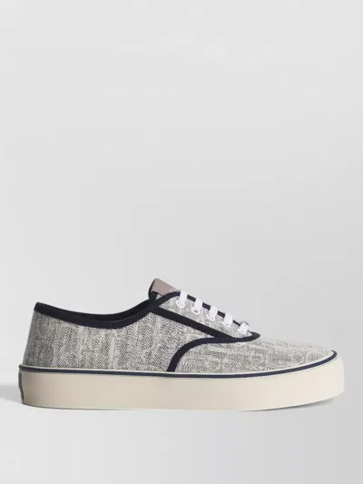 Dior Low Top Lace Up Rubber Sole Sneakers In Multi