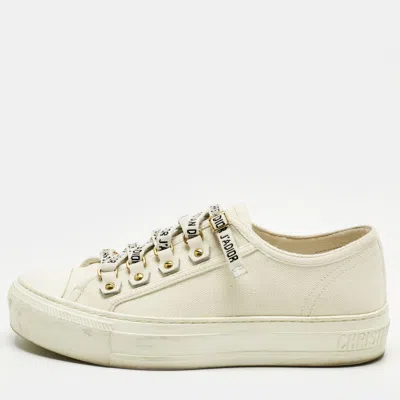 Pre-owned Dior Low Top Sneakers Size 35.5 In White