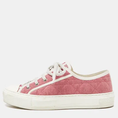 Pre-owned Dior Low Top Sneakers Size 37 In Pink
