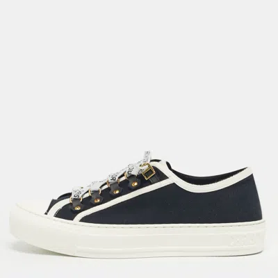 Pre-owned Dior Low Top Sneakers Size 37.5 In Black