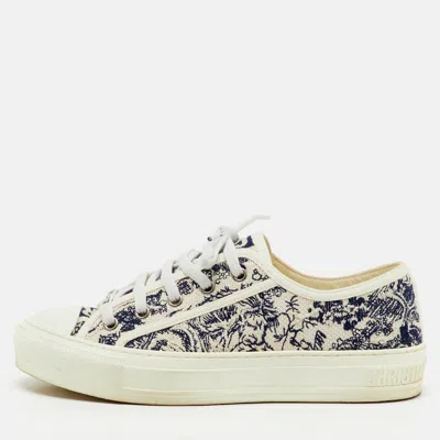 Pre-owned Dior Low Top Sneakers Size 37.5 In Blue
