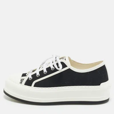 Pre-owned Dior Low Top Sneakers Size 38 In Black