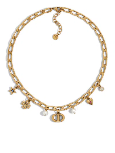 Dior Lucky Charms Necklace In Metallic