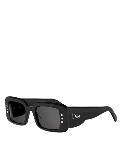 Dior Lucky Charms Rectangular Sunglasses, 51mm In Black