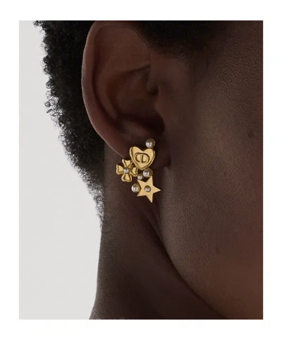 Dior Lucky  Earrings In Gold