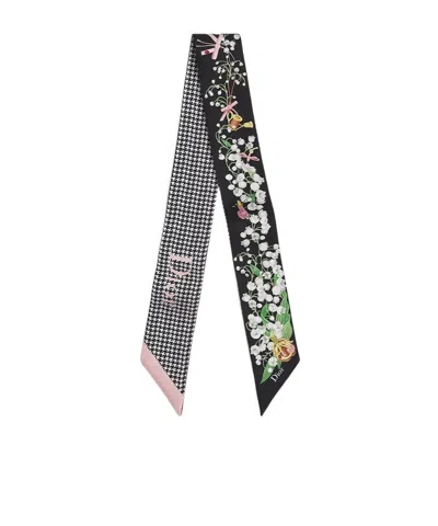 Dior Lucky Médaillon Mitzah Scarf In Black