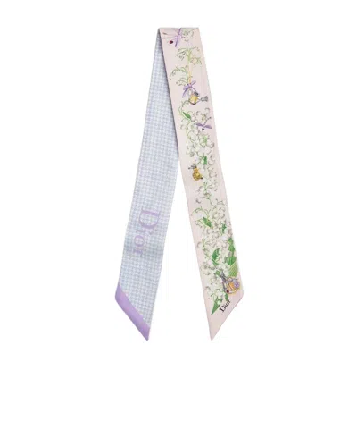 Dior Lucky Médaillon Mitzah Scarf In White