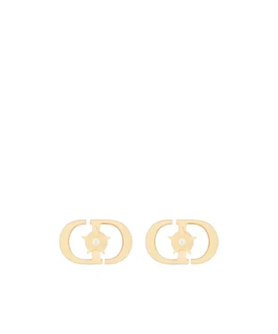 Dior Lucky Petit Cd Earrings In Yellow