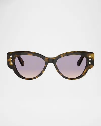Dior Luckycharms B1i 53mm Butterfly Sunglasses In Brown