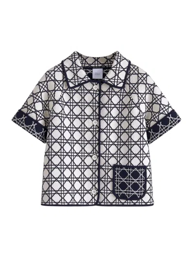 Dior Macrocannage Short Sleeve Jacket In Gray