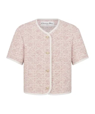 Dior Macrocannage Short-sleeved Jacket In Nude