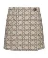 Dior Women Macrocannage Cotton Blend Tweed Shorts In Nude
