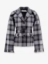 Dior Women Madras Blazer With Belt And Removable Scarf In Gray