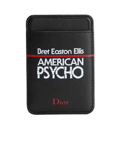 Dior Magnetic Card Holder In Black