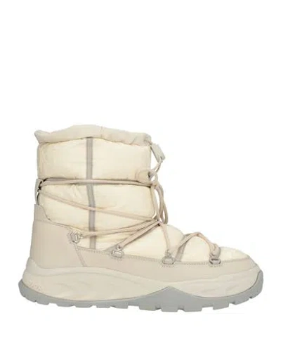 Dior Man Ankle Boots Ivory Size 8 Nylon, Leather In White