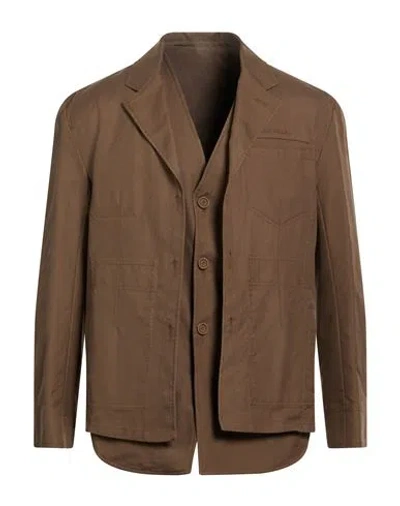 Dior Man Blazer Chocolate Brown Size 38 Polyester