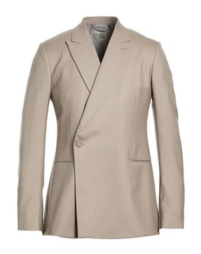Dior Man Blazer Taupe Size 38 Cashmere, Wool, Viscose In Neutral