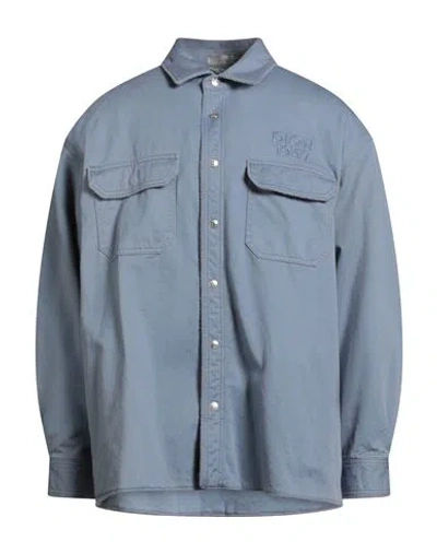 Dior Man Denim Outerwear Slate Blue Size 16 Cotton, Polyester