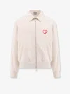 Dior Lightweight Cotton Bomber Jacket With Embroidered Logo In White