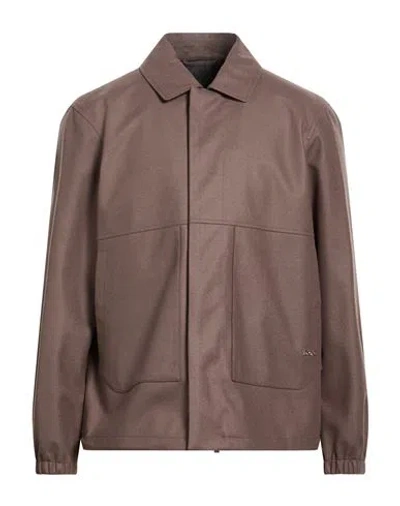 Dior Man Jacket Brown Size 40 Virgin Wool, Polyamide, Cashmere