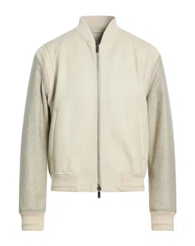 Dior Man Jacket Cream Size 40 Cow Leather In Green
