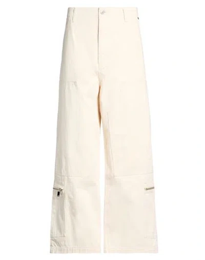 Dior Man Pants Cream Size 36 Cotton In Neutral