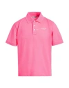 Dior Man Polo Shirt Fuchsia Size M Polyester In Pink