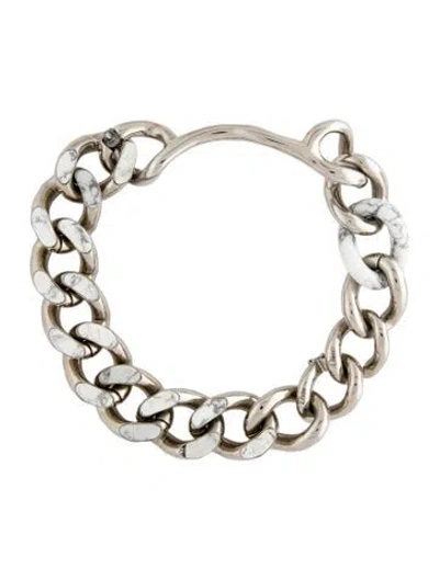 Pre-owned Dior Marble Chain Collar Necklace, 17.25" In Multi