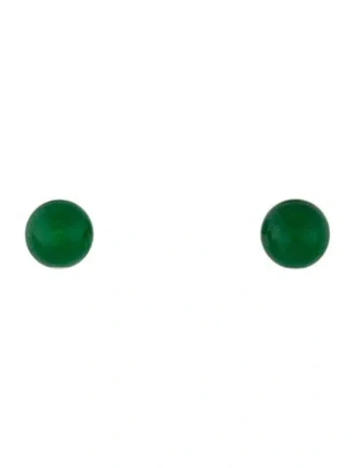 Pre-owned Dior Marble Mise En  Tribales Earrings In Green/white