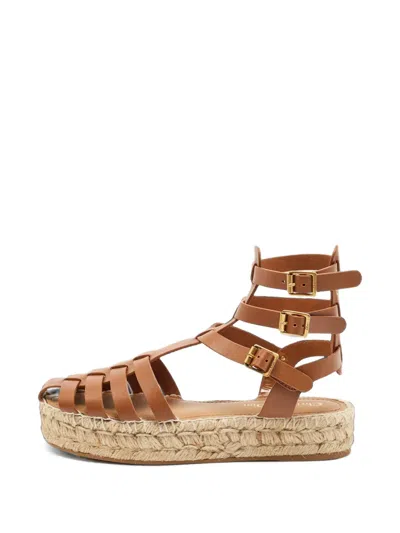 Pre-owned Dior Marine Leather Sandals In Brown