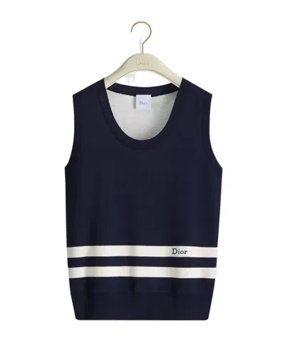 Dior Marinière Fitted Sweater Vest In Multi