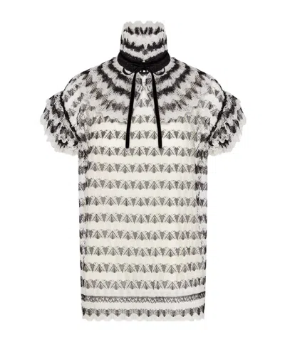 Dior Marinière Short-sleeved Sweater With Removable Collar In Multi