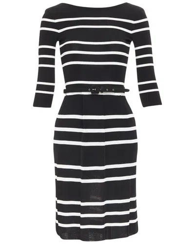 Pre-owned Dior Mariniere Striped Knit Belted Dress, Size Fr 34 (authentic Pre-loved)