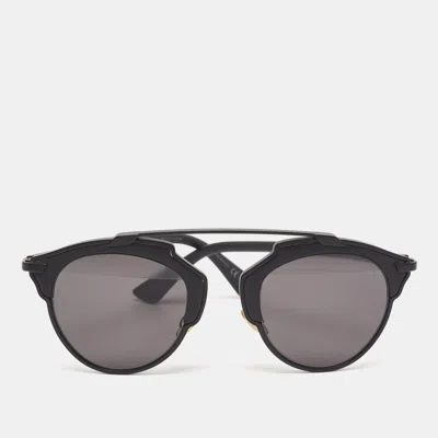 Pre-owned Dior Matt Black So Real Aviators Sunglasses